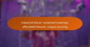 Industrial Decor: reclaimed materials, affordable fixtures, unique sourcing