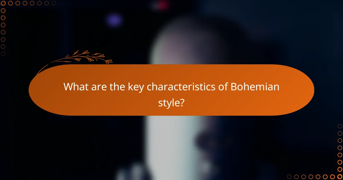 What are the key characteristics of Bohemian style?